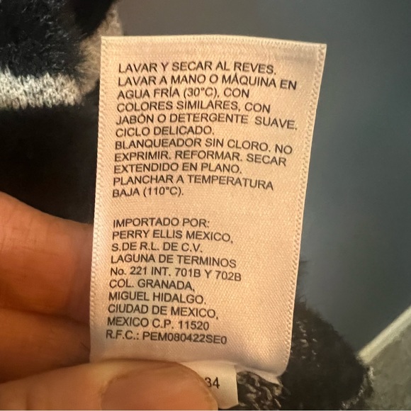 Ella Rafaella Womens Zebra Print Faux Hair Mock Neck Long Sleeve Sweater Medium - Picture 9 of 10